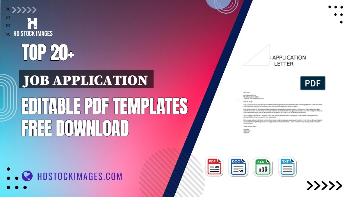 Top 20+ Job Application Editable PDF Templates Free Download