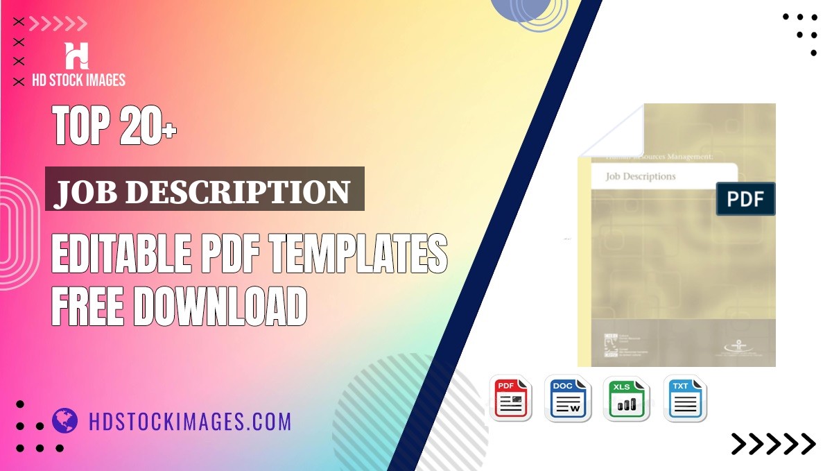 Top 20+ Job Description Editable PDF Templates Free Download