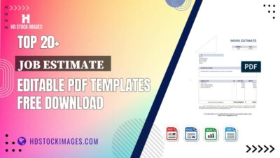 Top 20+ Job Estimate  Editable PDF Templates Free Download