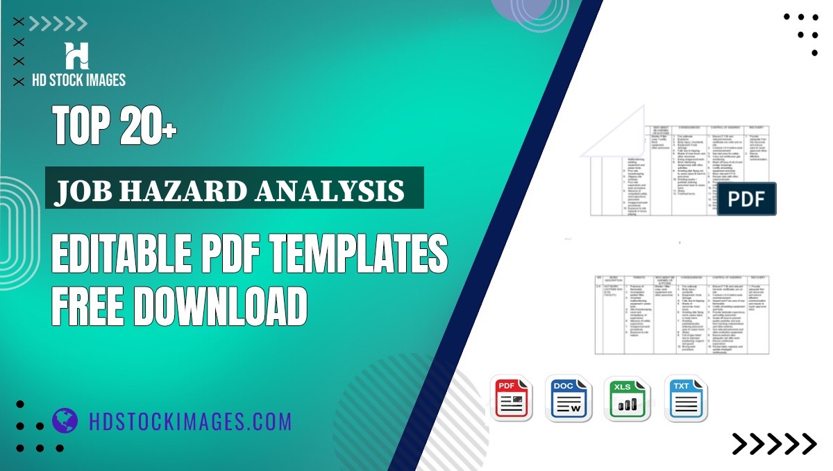 Top 20+ Job Hazard Analysis  Editable PDF Templates Free Download