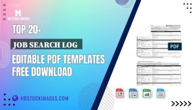 Top 20+ Job Search Log  Editable PDF Templates Free Download