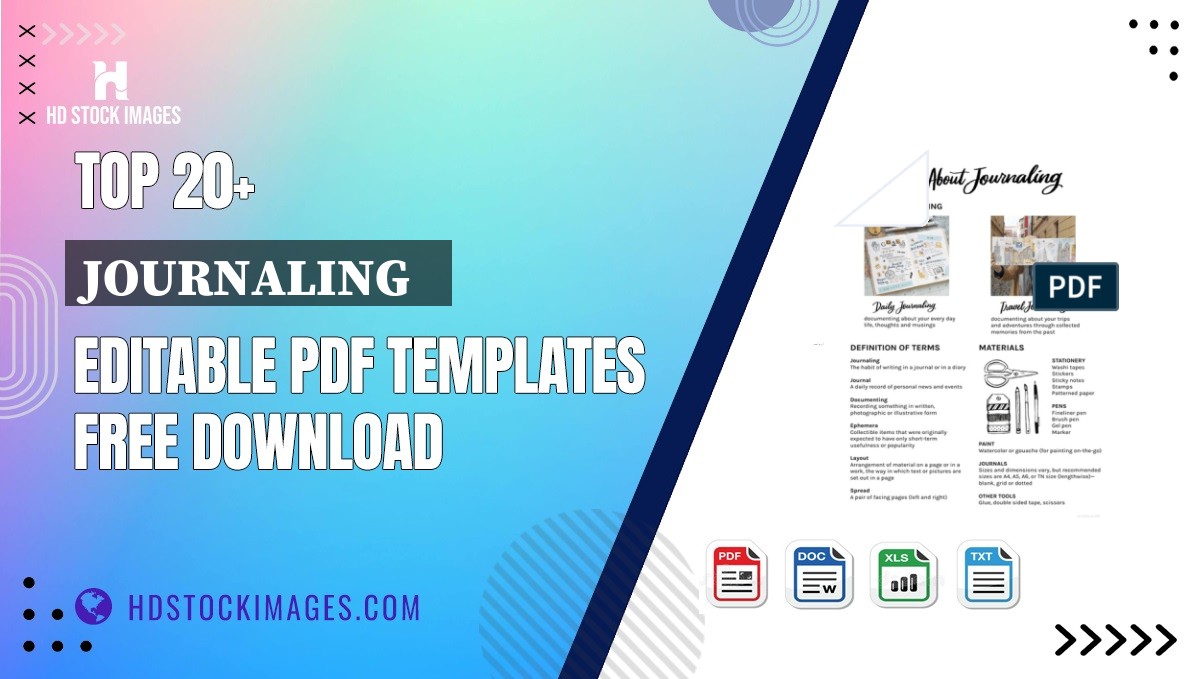 Top 20+ Journaling   Editable PDF Templates Free Download