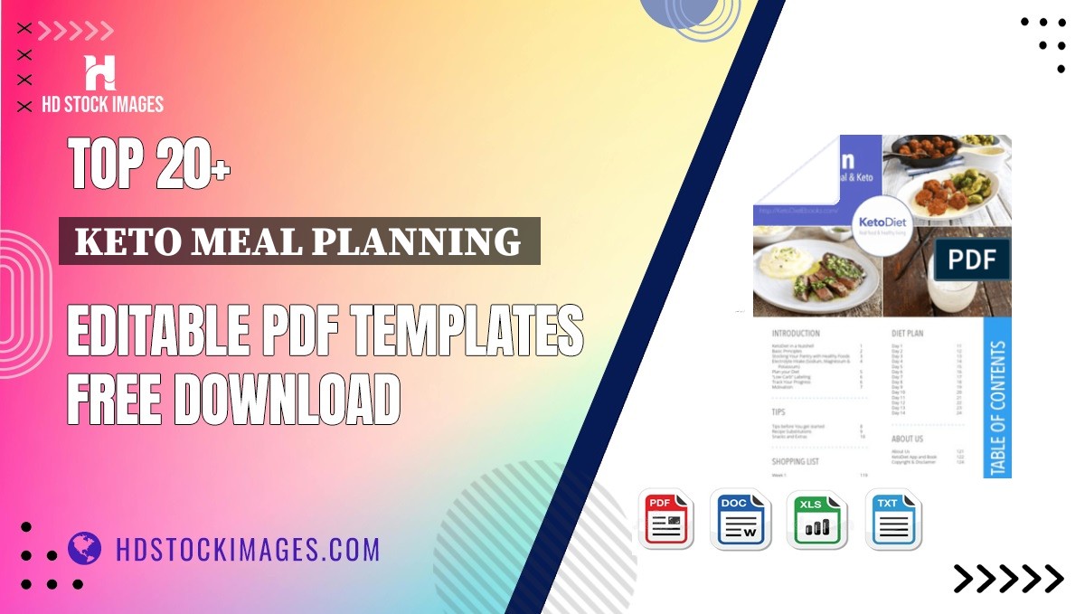 Top 20+ Keto Meal Planning  Editable PDF Templates Free Download