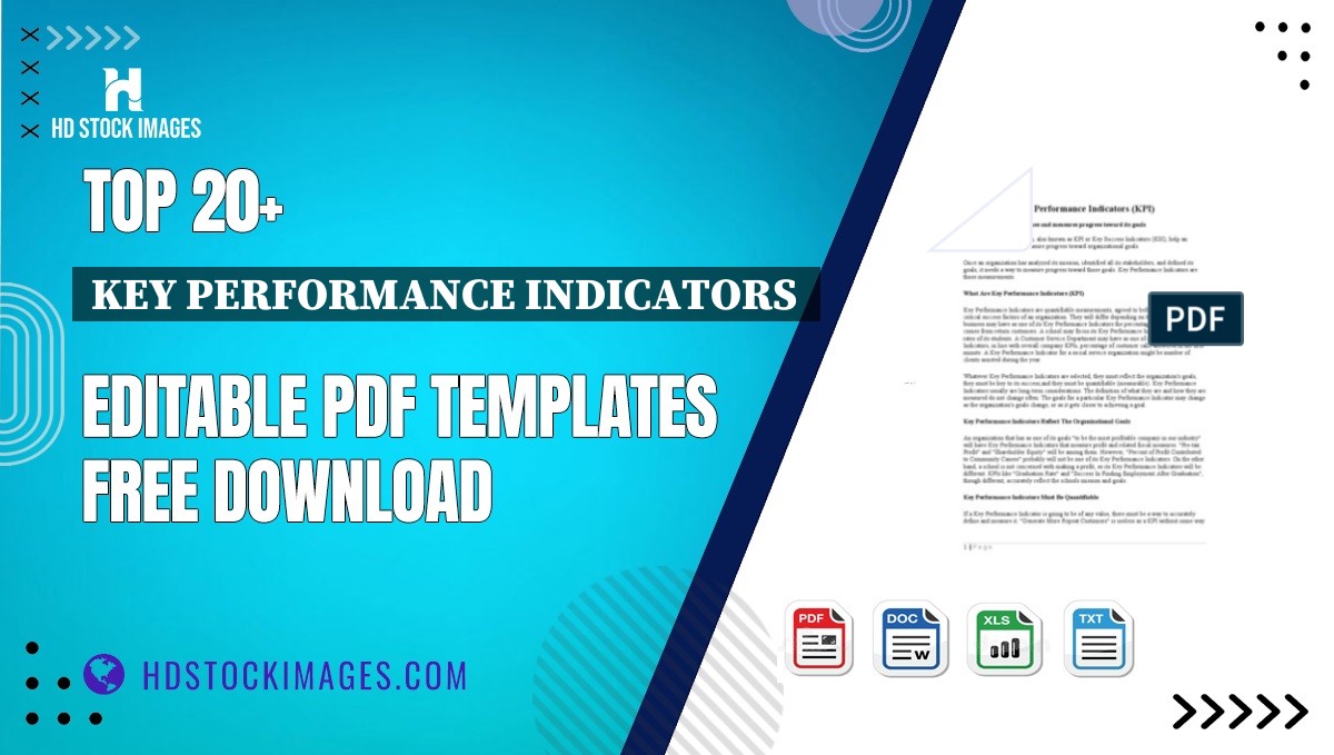 Top 20+ Key Performance Indicators  Editable PDF Templates Free Download