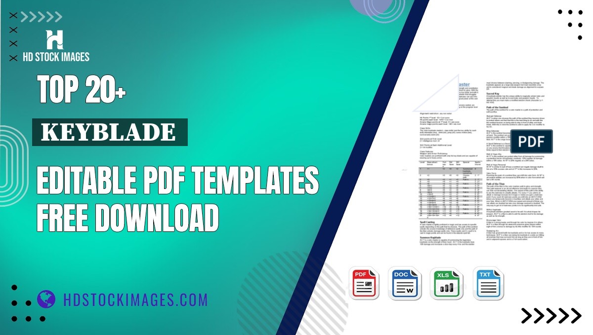 Top 20+ Keyblade  Editable PDF Templates Free Download