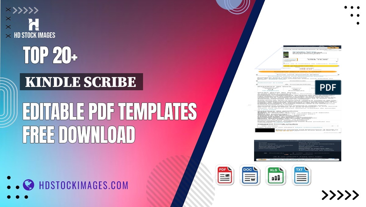 Top 20+ Kindle Scribe  Editable PDF Templates Free Download