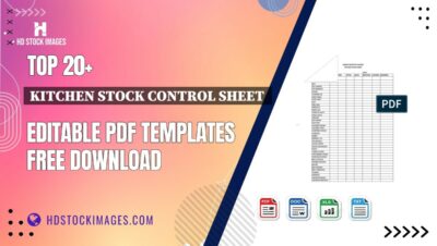 Top 20+ Kitchen Stock Control Sheet Editable PDF Templates Free Download