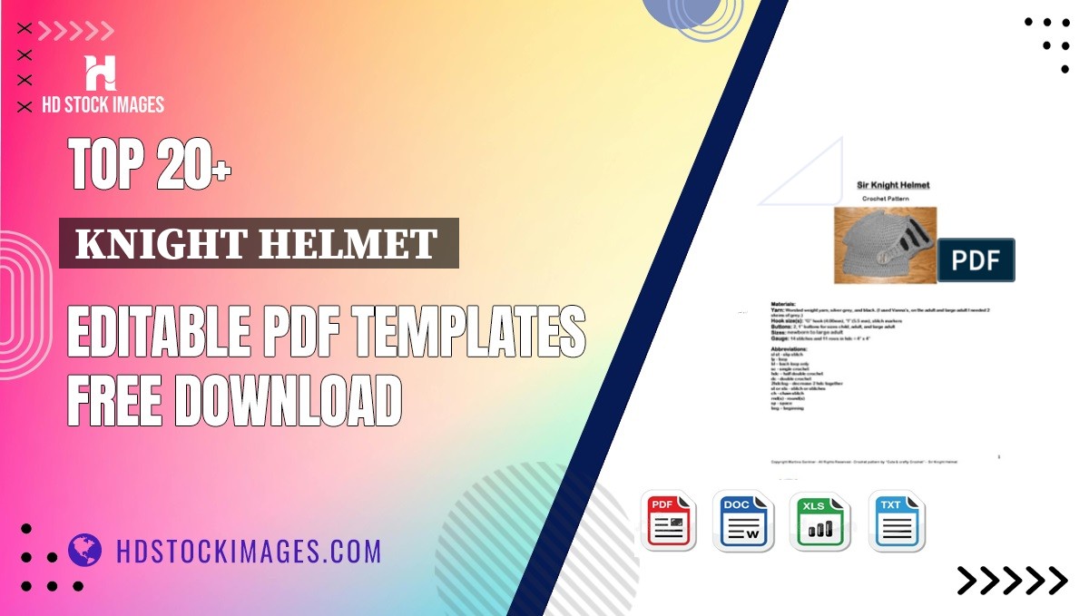 Top 20+ Knight Helmet  Editable PDF Templates Free Download