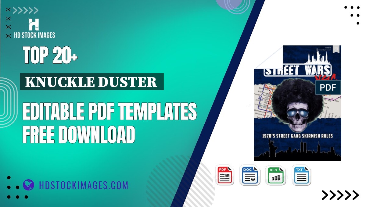 Top 20+ Knuckle Duster  Editable PDF Templates Free Download