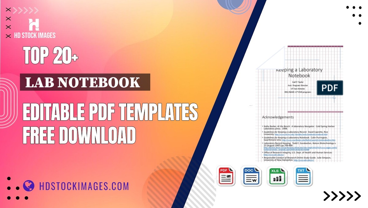 Top 20+ Lab Notebook   Editable PDF Templates Free Download