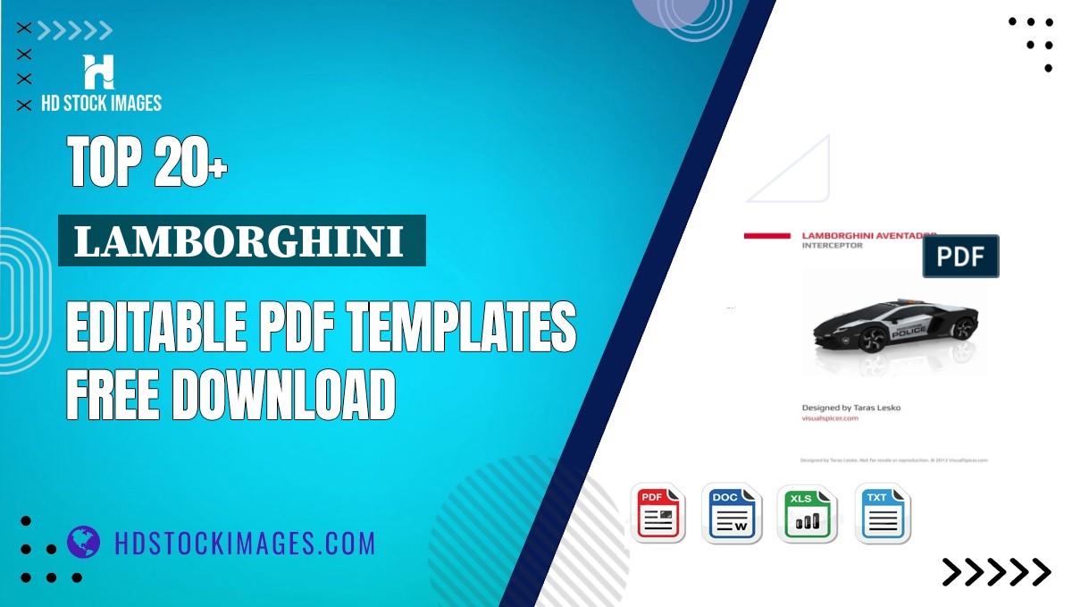 Top 20+ Lamborghini  Editable PDF Templates Free Download