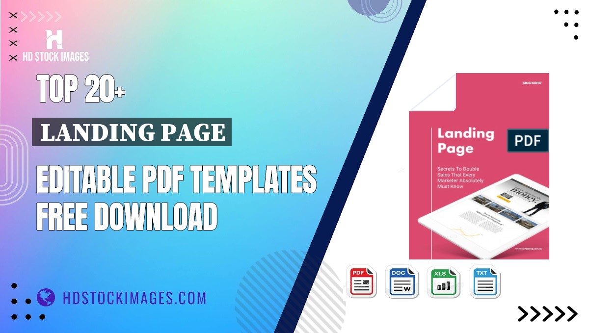 Top 20+ Landing Page Editable PDF Templates Free Download