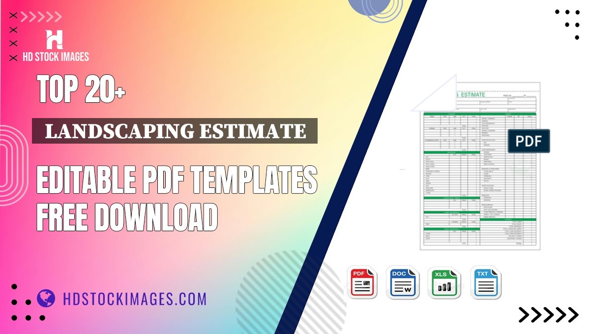 Top 20+  Landscaping Estimate  Editable PDF Templates Free Download