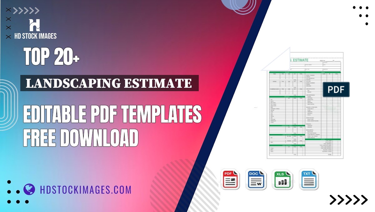 Top 20+ Landscaping Estimate  Editable PDF Templates Free Download