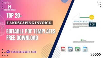 Top 20+ Landscaping Invoice  Editable PDF Templates Free Download