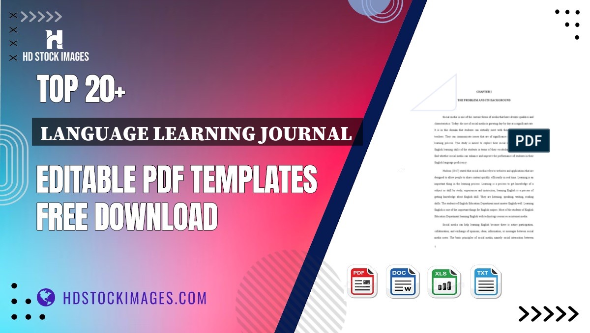 Top 20+ Language Learning Journal  Editable PDF Templates Free Download