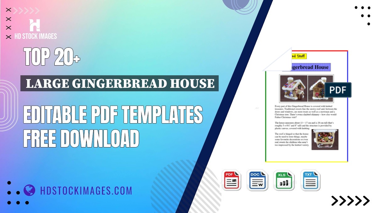 Top 20+ Large Gingerbread House Editable PDF Templates Free Download