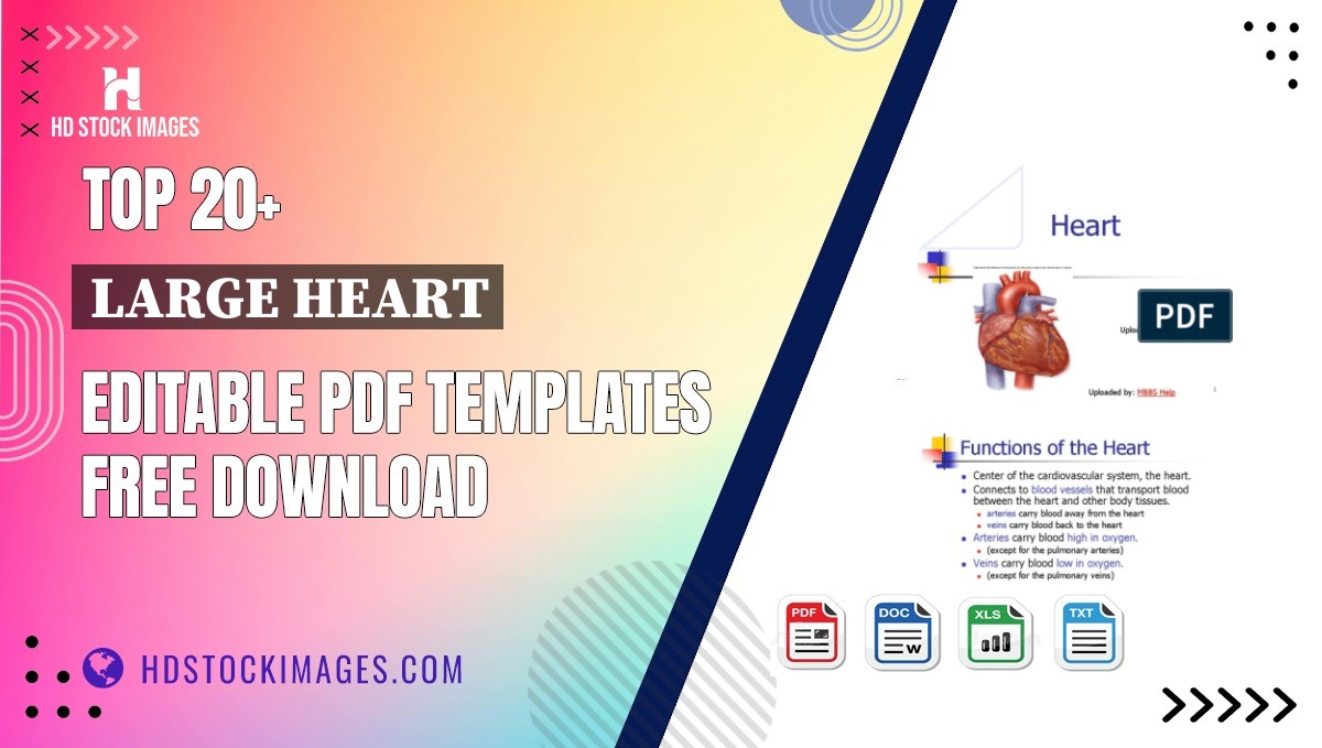 Top 20+ Large Heart Editable PDF Templates Free Download