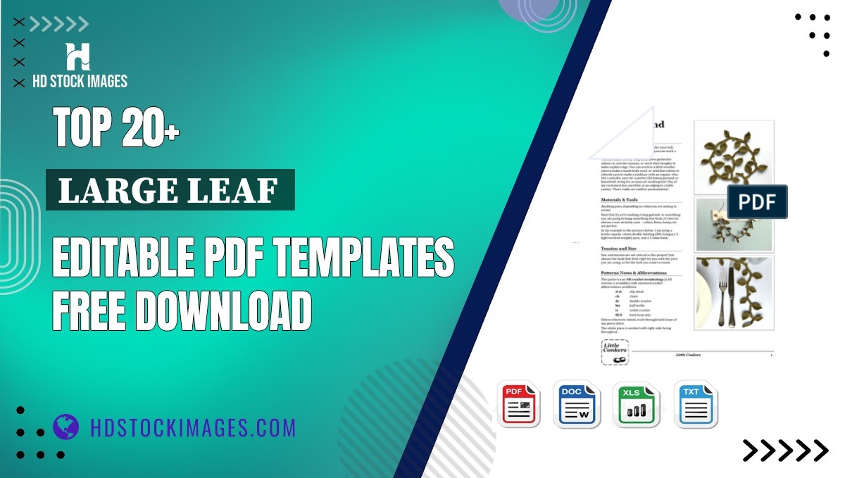 Top 20+ Large Leaf  Editable PDF Templates Free Download