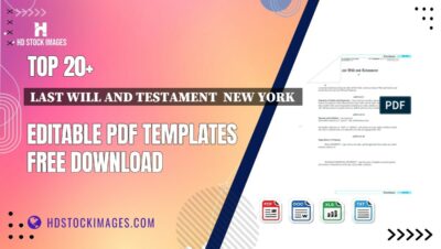 Top 20+ Last Will And Testament  New York  Editable PDF Templates Free Download