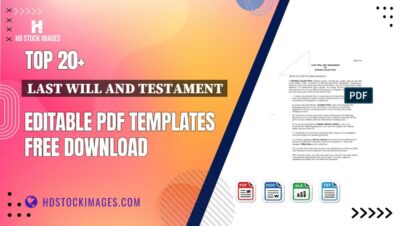 Top 20+ Last Will And Testament Editable PDF Templates Free Download