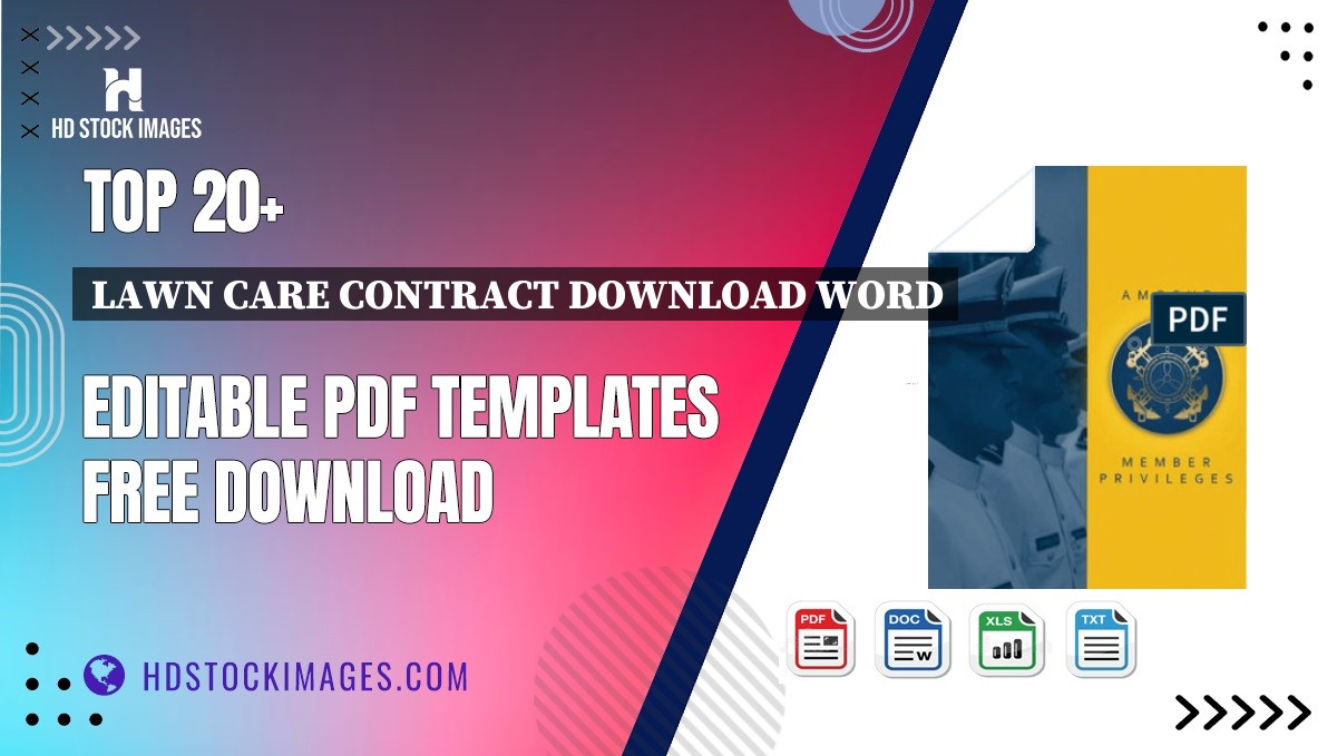 Top 20+ Lawn Care Contract Download Word Editable PDF Templates Free Download