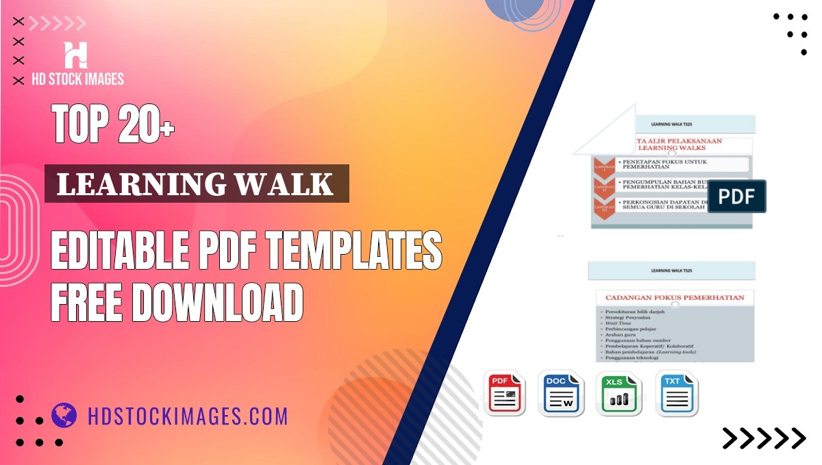 Top 20+ Learning Walk  Editable PDF Templates Free Download