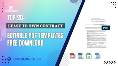 Top 20+ Lease To Own Contract  Editable PDF Templates Free Download