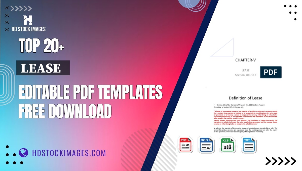 Top 20+ Lease   Editable PDF Templates Free Download