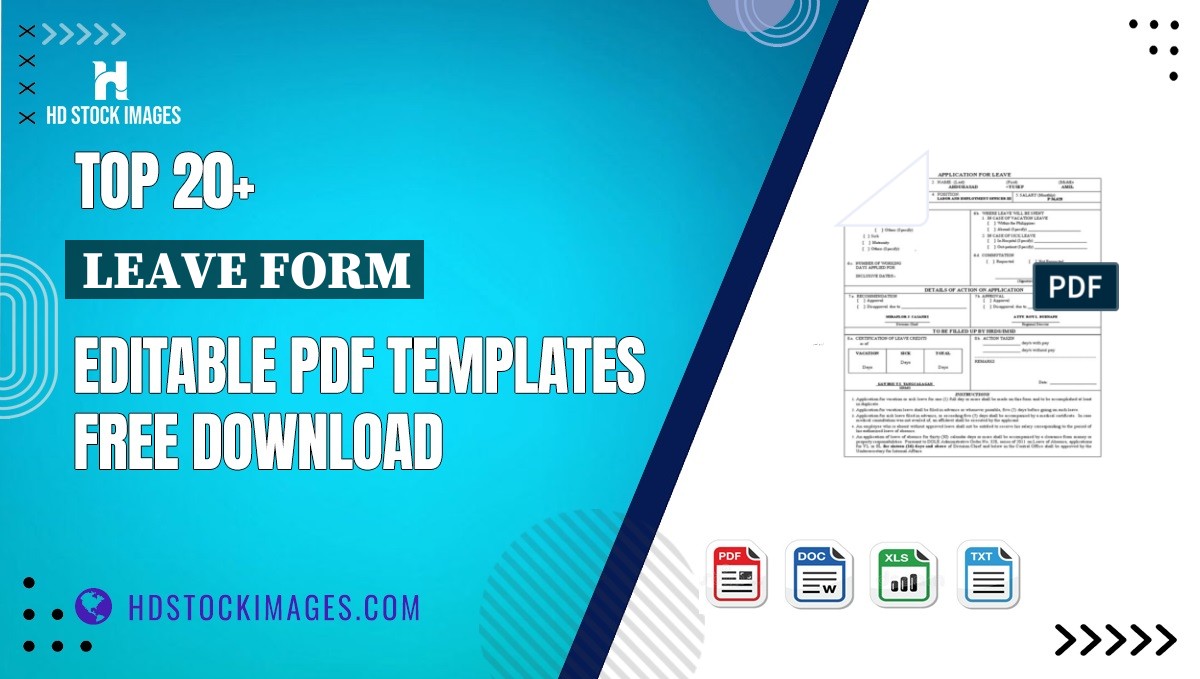 Top 20+ Leave Form Editable PDF Templates Free Download