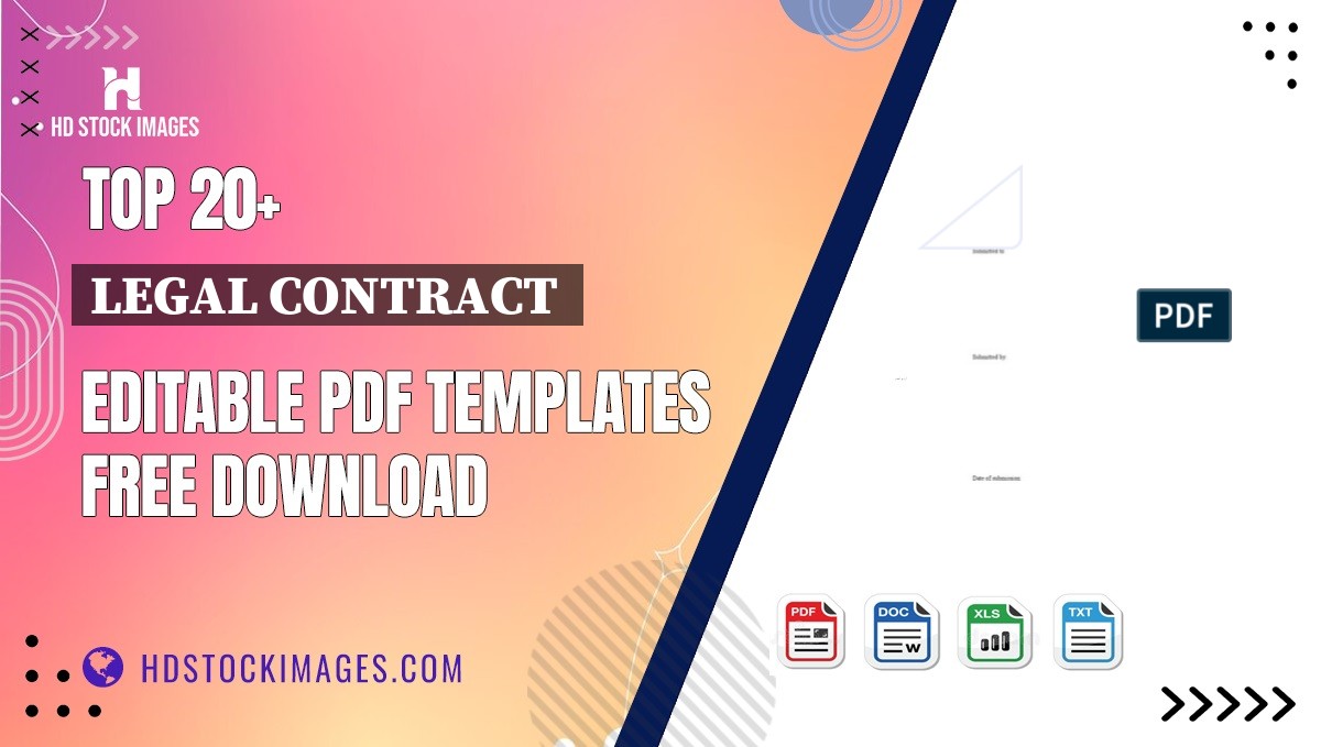 Top 20+ Legal Contract  Editable PDF Templates Free Download
