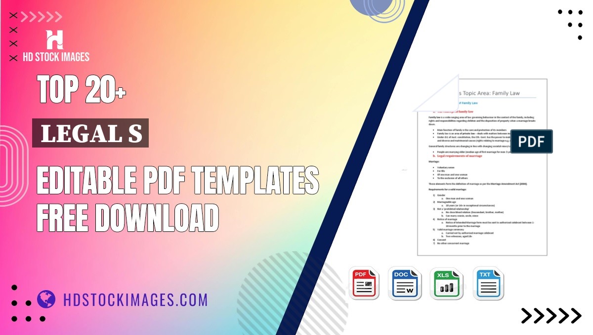 Top 20+ Legal S Editable PDF Templates Free Download