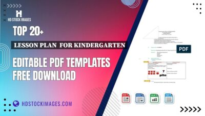 Top 20+ Lesson Plan For Kindergarten Editable PDF Templates Free Download