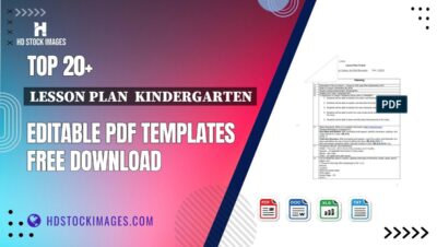 Top 20+ Lesson Plan  Kindergarten Editable PDF Templates Free Download