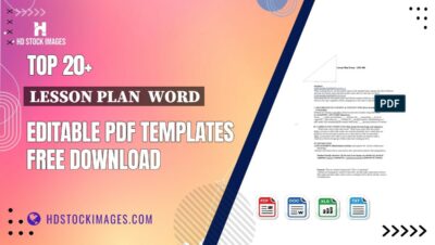 Top 20+ Lesson Plan  Word Editable PDF Templates Free Download