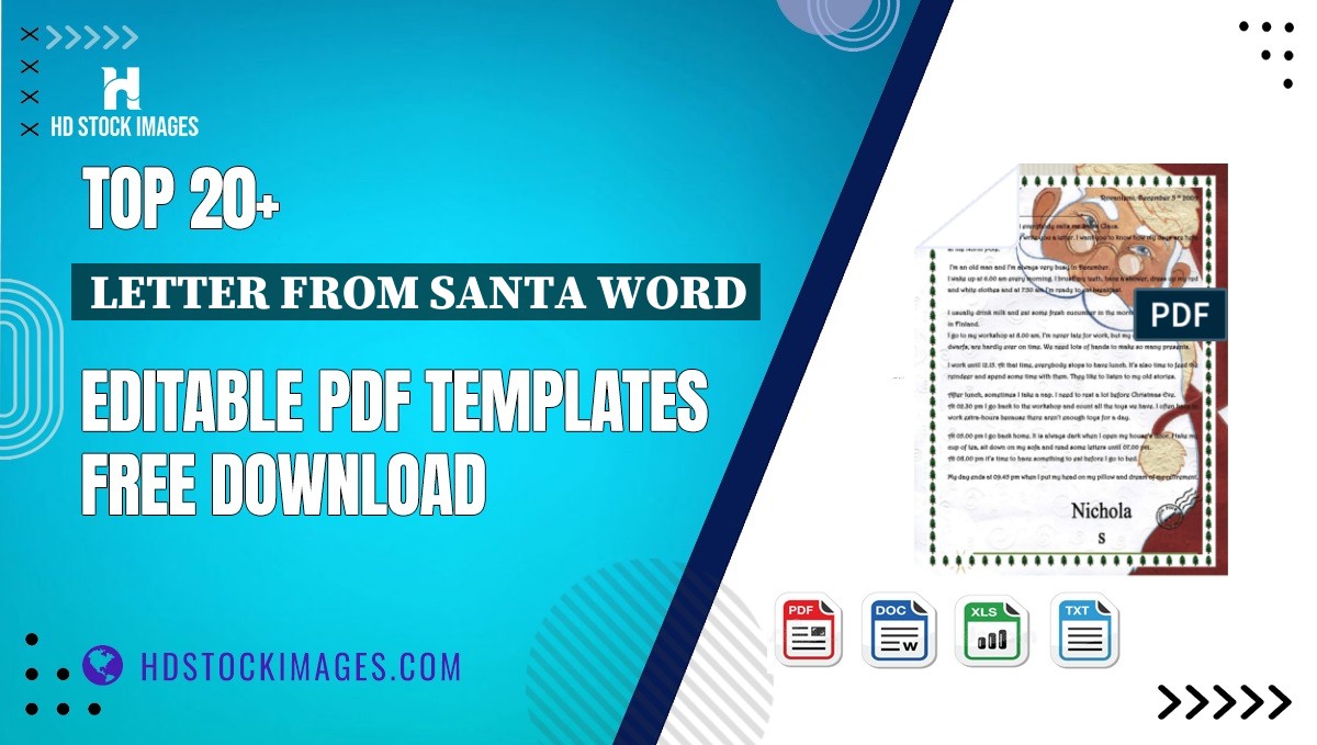 Top 20+ Letter From Santa Word Editable PDF Templates Free Download