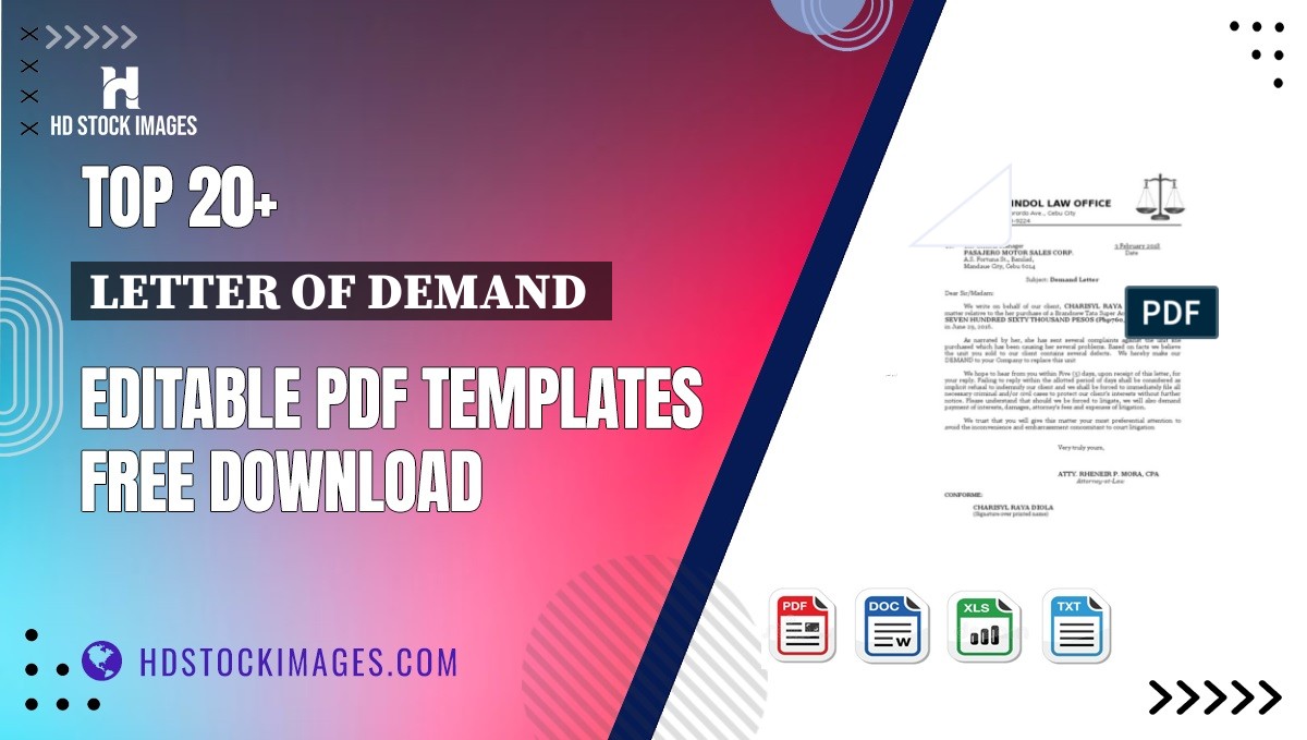 Top 20+ Letter Of Demand  Editable PDF Templates Free Download