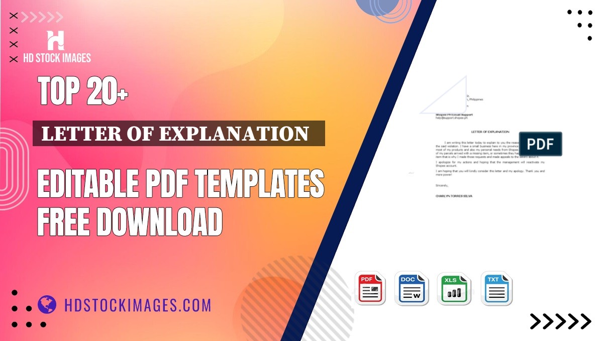 Top 20+ Letter Of Explanation   Editable PDF Templates Free Download