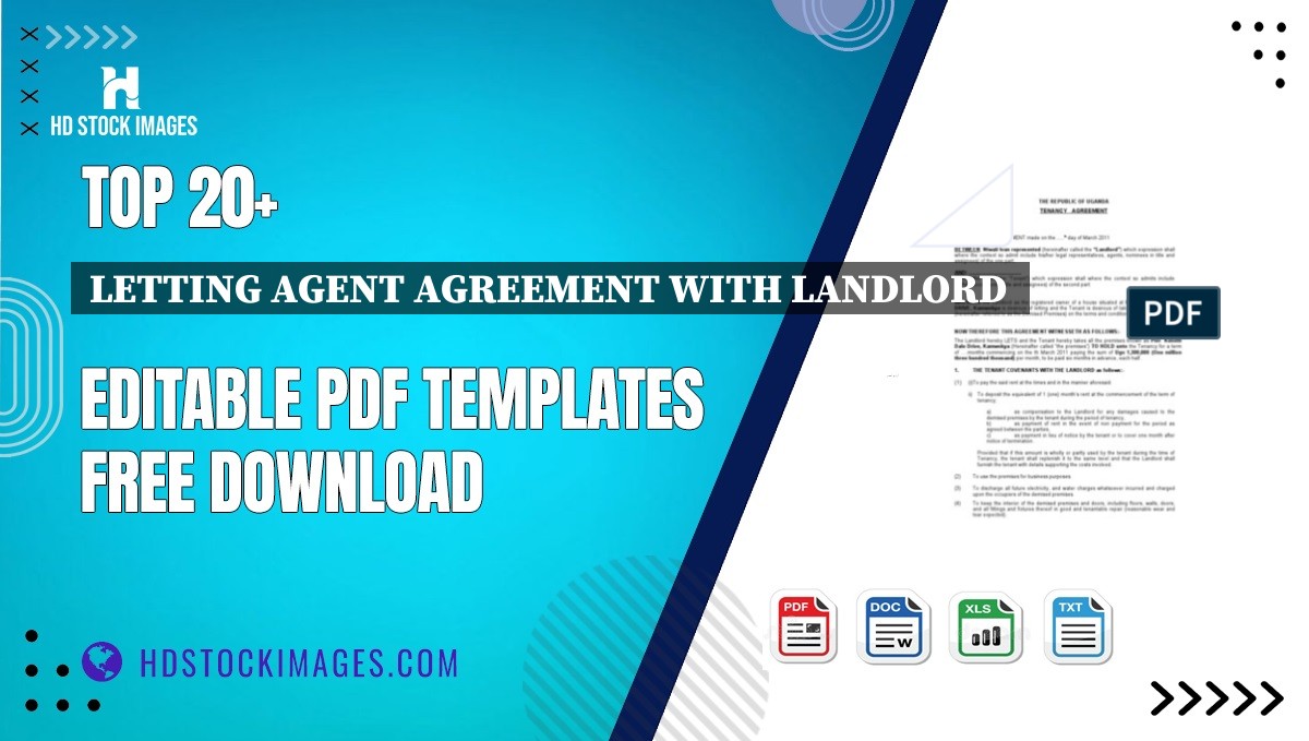 Top 20+ Letting Agent Agreement With Landlord  Editable PDF Templates Free Download