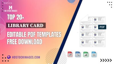 Top 20+ Library Card  Editable PDF Templates Free Download