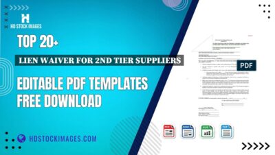 Top 20+ Lien Waiver For 2nd Tier Suppliers Editable PDF Templates Free Download