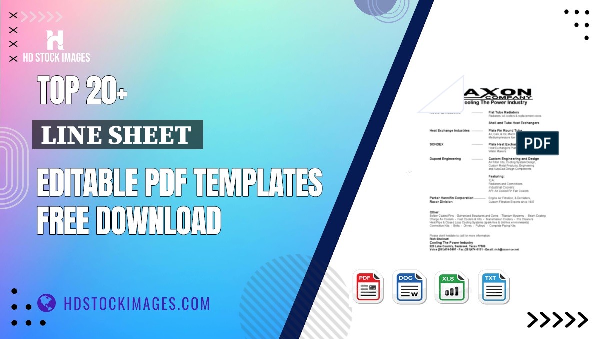 Top 20+ Line Sheet  Editable PDF Templates Free Download