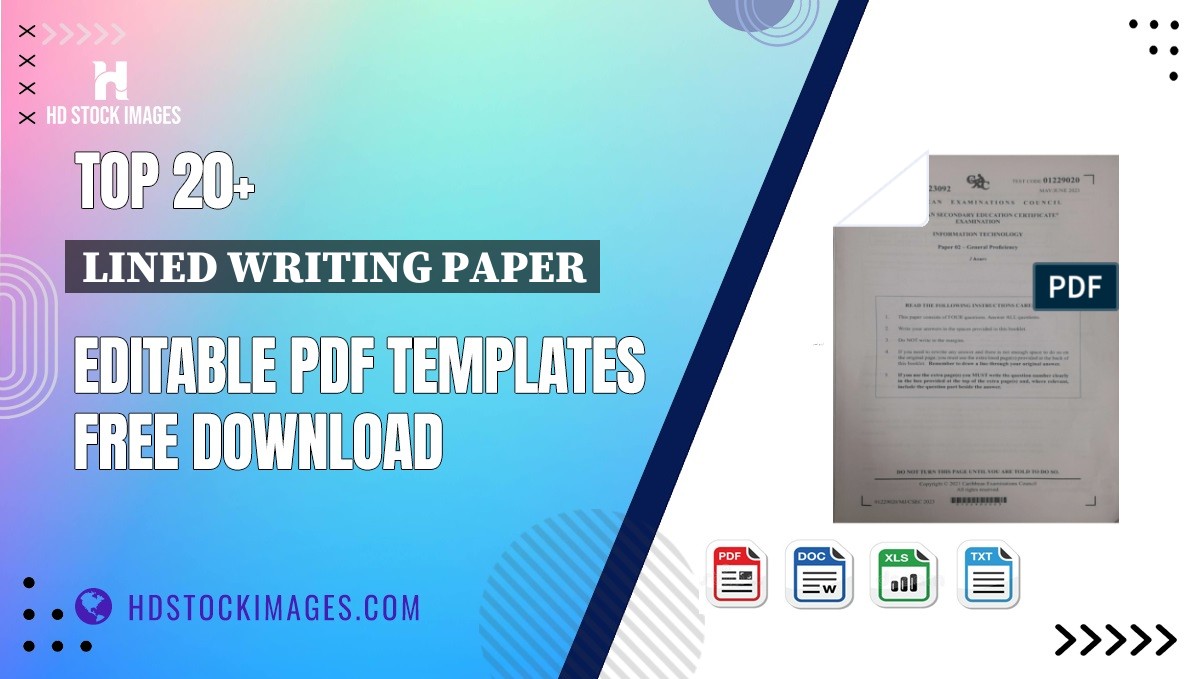 Top 20+ Lined Writing Paper Editable PDF Templates Free Download