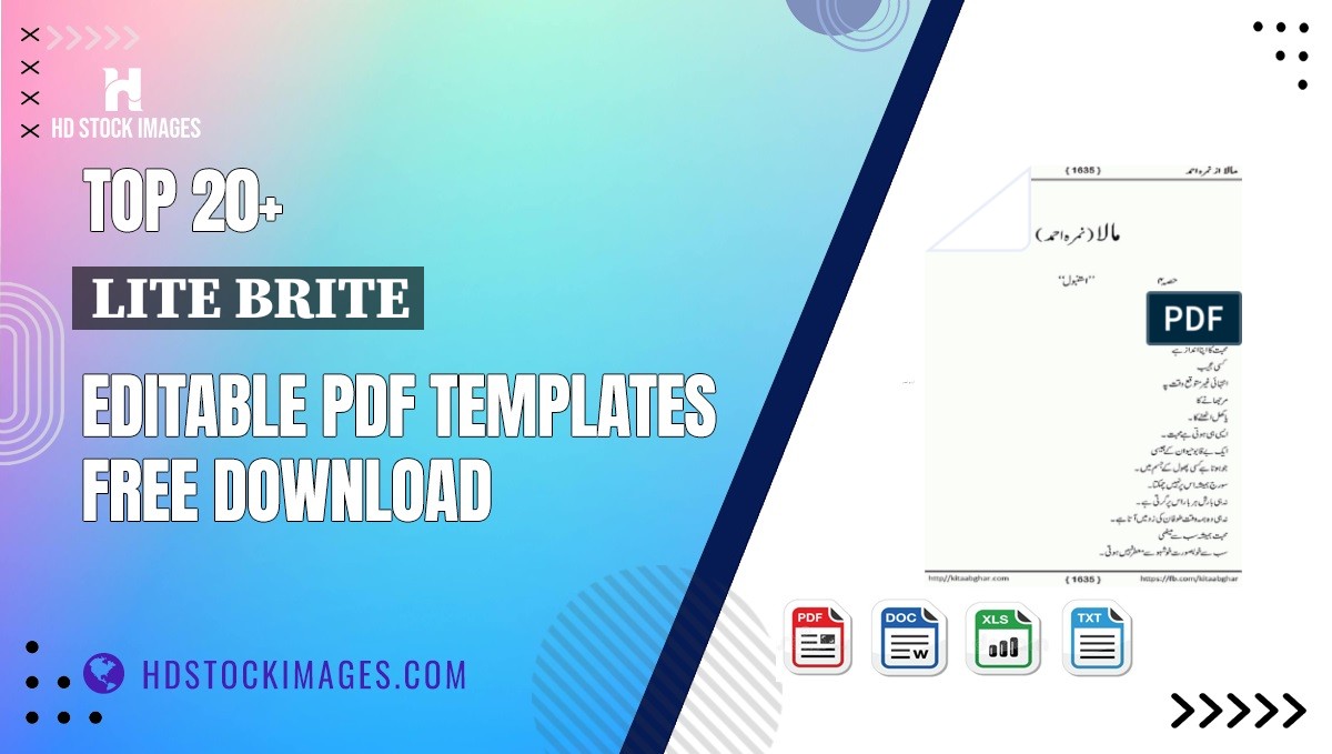 Top 20+ Lite Brite Editable PDF Templates Free Download