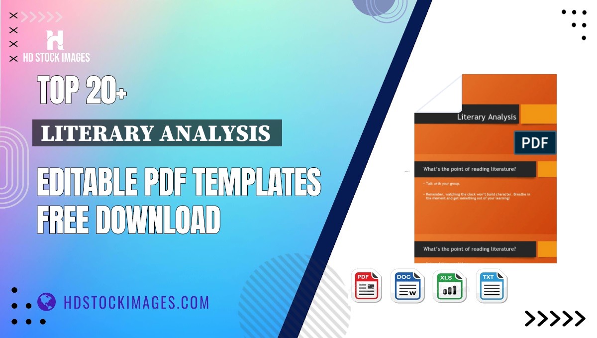 Top 20+ Literary Analysis  Editable PDF Templates Free Download