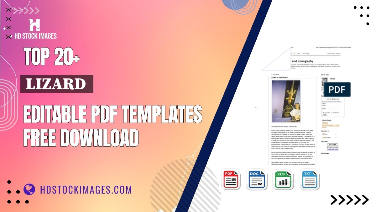 Top 20+ Lizard  Editable PDF Templates Free Download