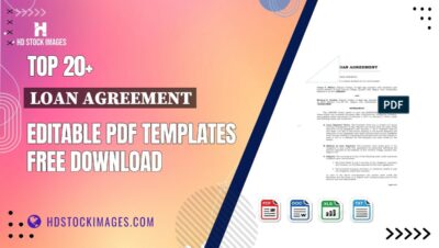 Top 20+ Loan Agreement Editable PDF Templates Free Download