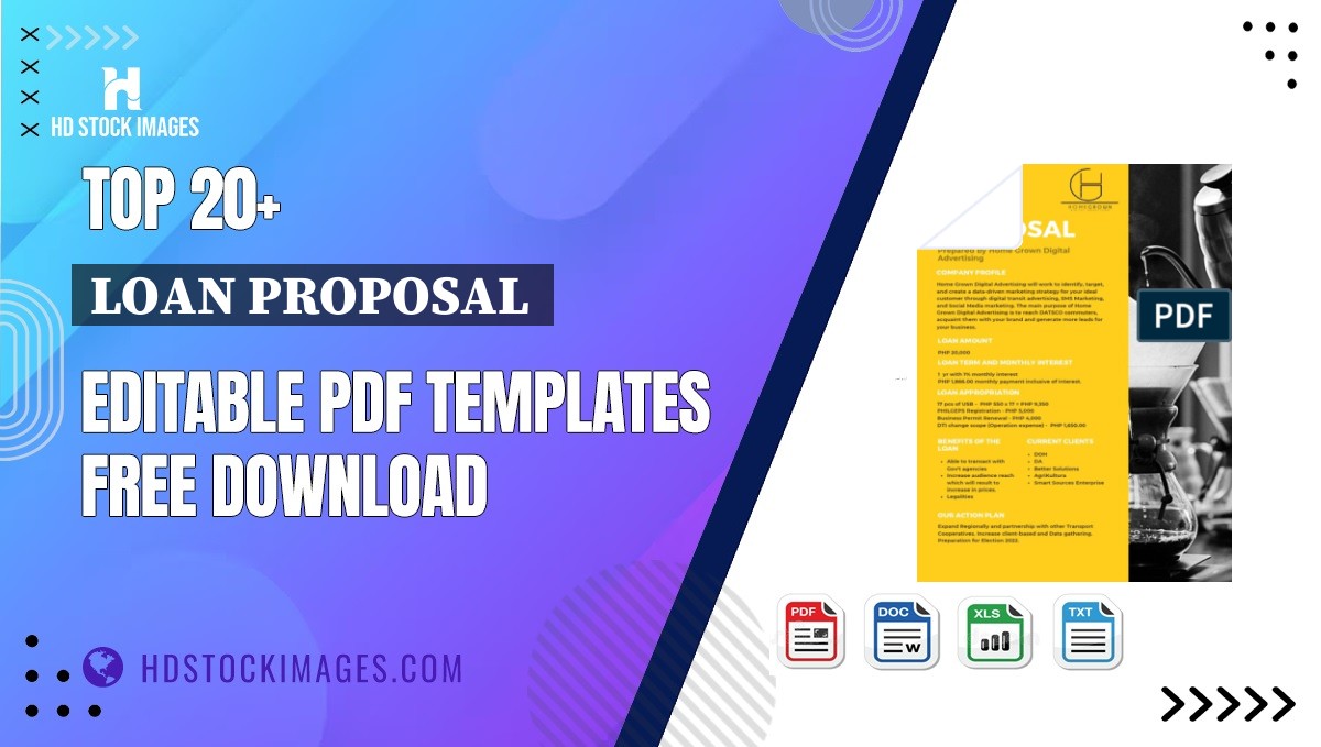 Top 20+ Loan Proposal  Editable PDF Templates Free Download