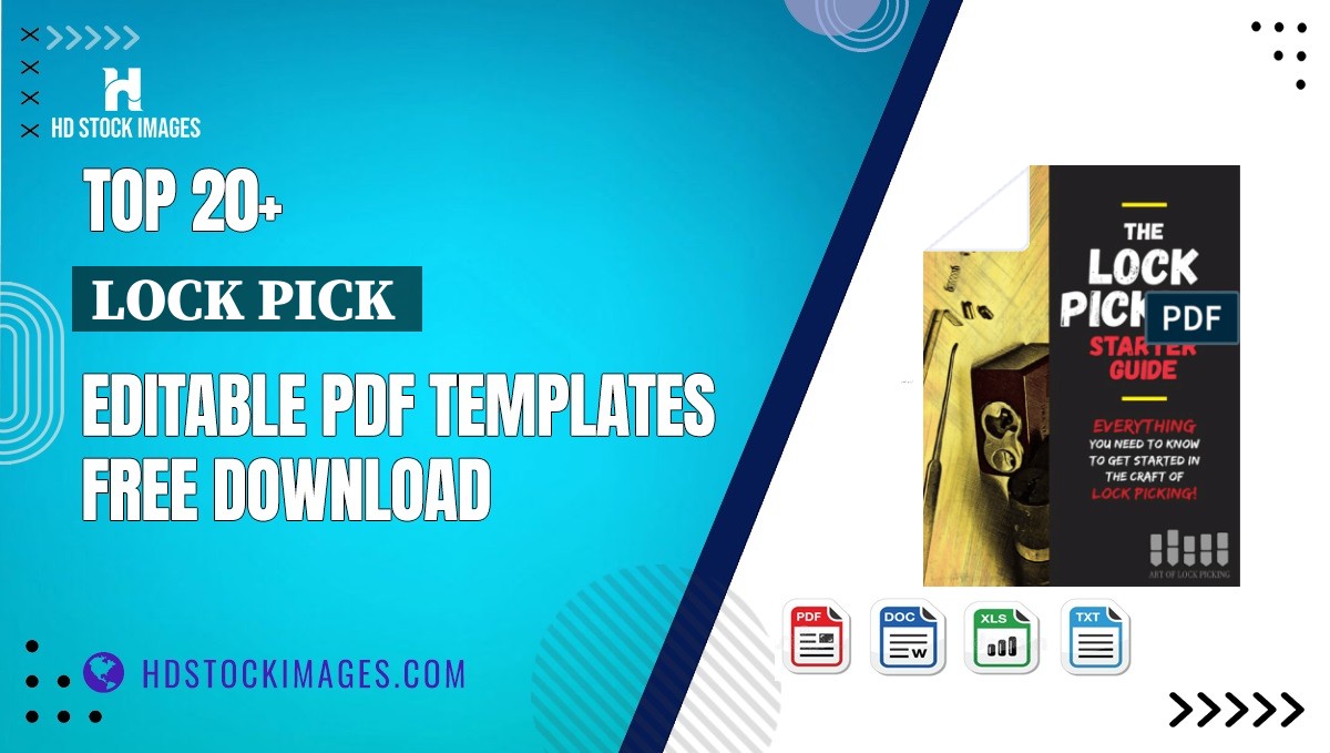 Top 20+ Lock Pick  Editable PDF Templates Free Download