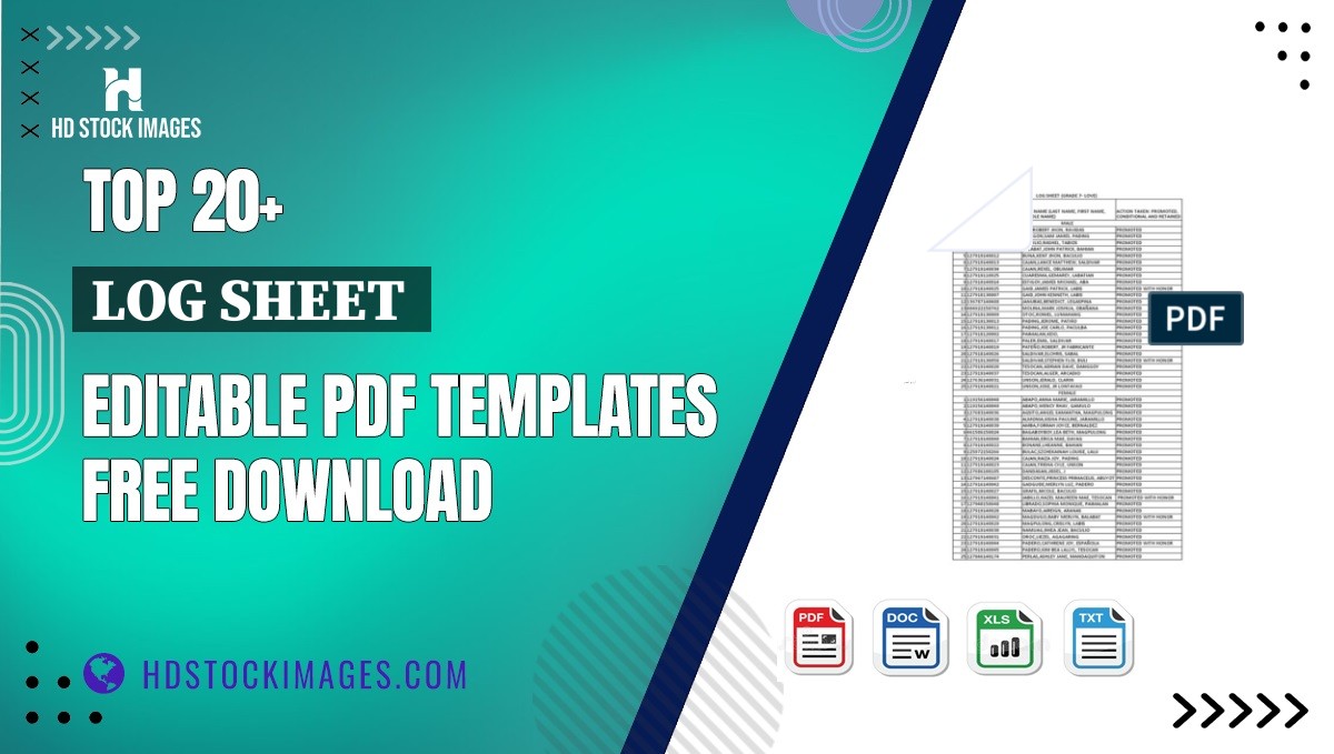 Top 20+ Log Sheet  Editable PDF Templates Free Download